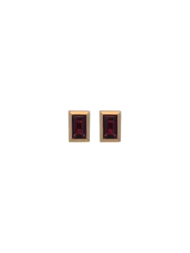 0.55ct Pink Tourmaline 14K Gold Baguette Stud Earrings