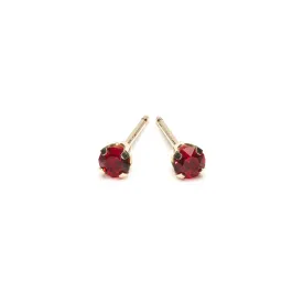 14k Gold Earrings January Birthstone