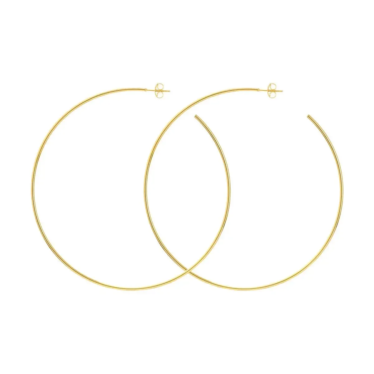 14KY Gold Large Open Hoop 75mm