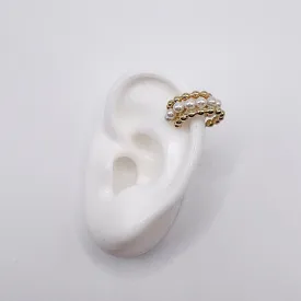 3 Lines Pearl Cuff Earring