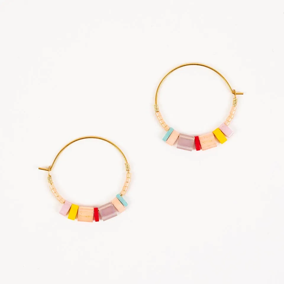 Altiplano - Tila Hoop Earrings: Creamy