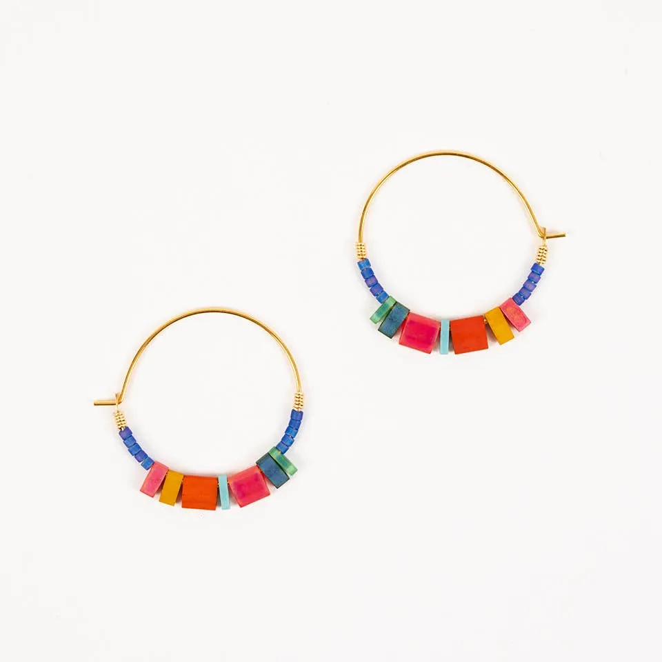 Altiplano - Tila Hoop Earrings: Creamy