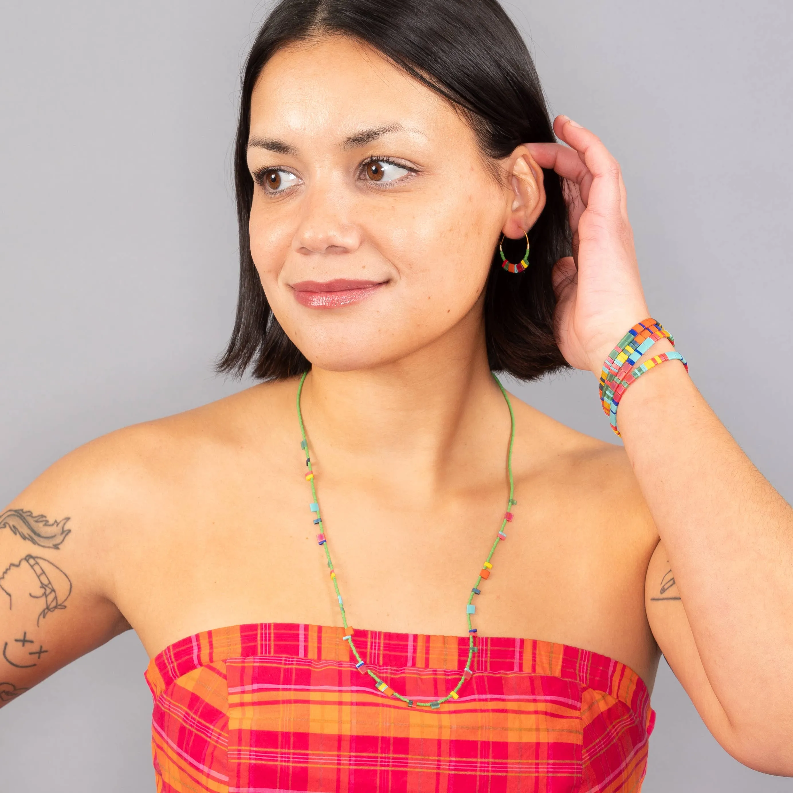 Altiplano - Tila Hoop Earrings: Creamy