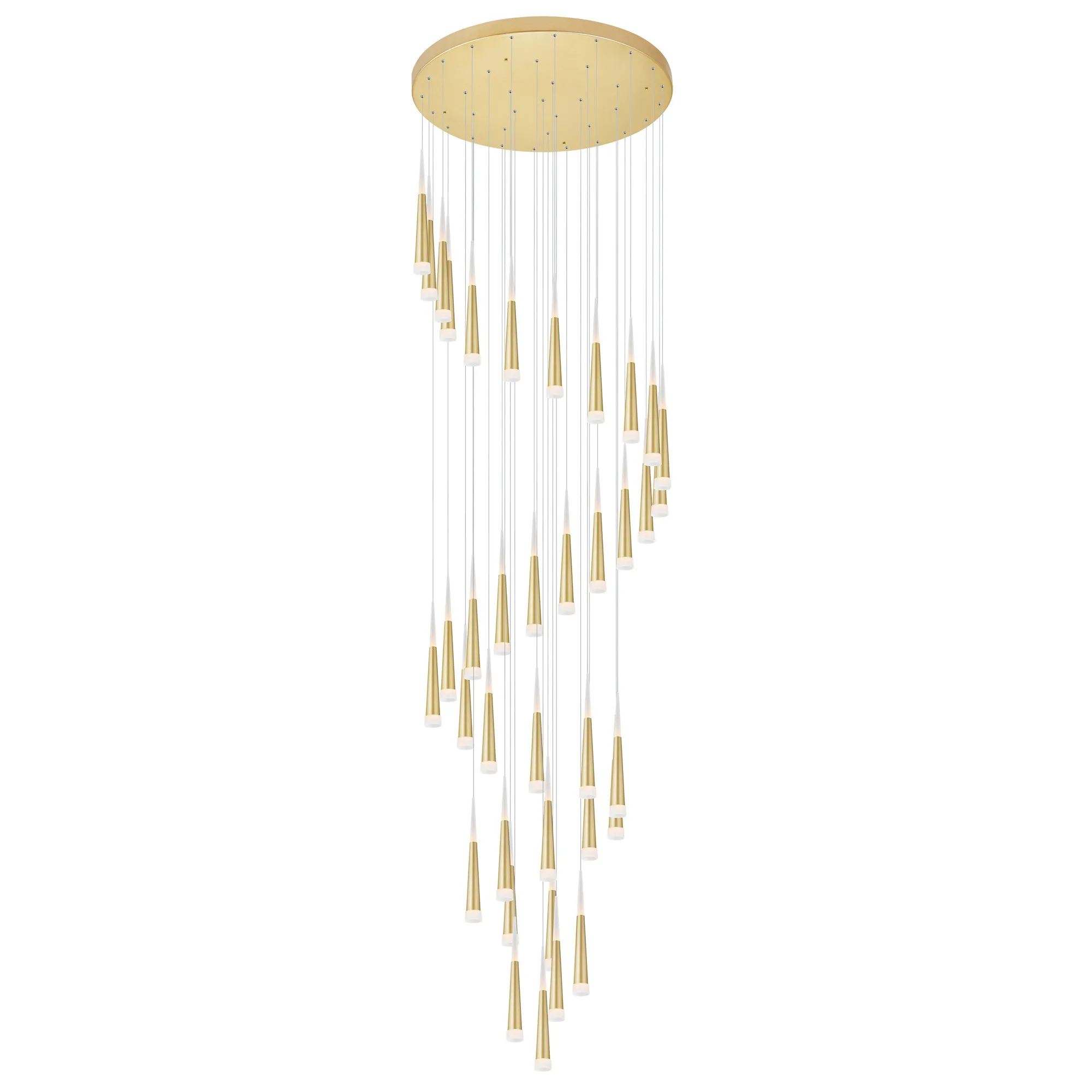 ANDES 40" LED MULTI LIGHT PENDANT-SATIN GOLD