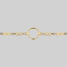 ANNE. CZ & Fancy Link Choker - Gold