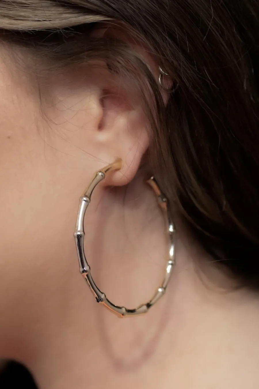 Bamboo Hoop Earrings