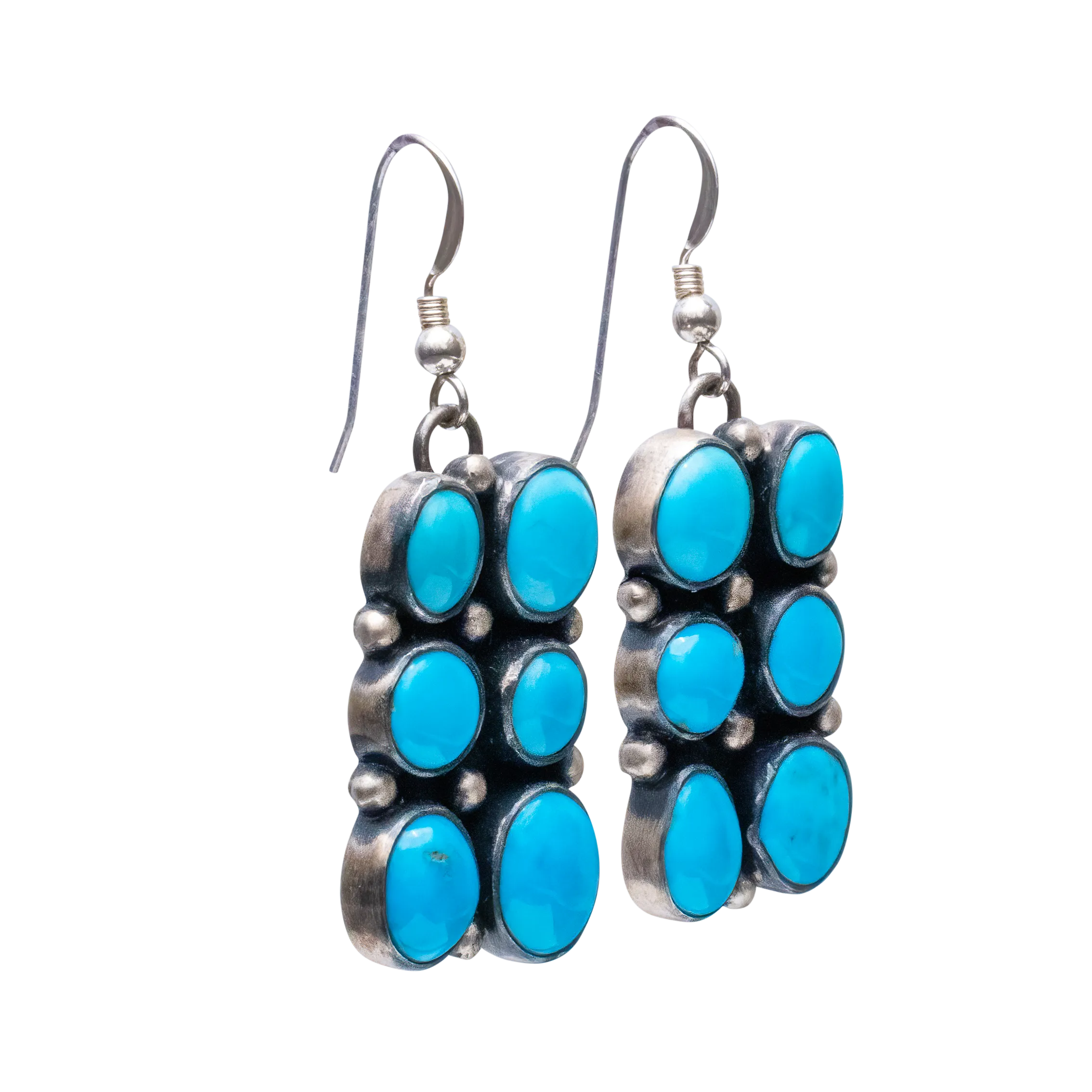 Stunning Blue Ridge Turquoise Earrings by Lowell Draper