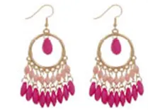 Boho Beaded Dreamcatcher Dangle Earrings (4 Colors)