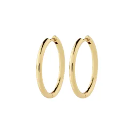 CHARM recycled large hoop earrings gold-plated