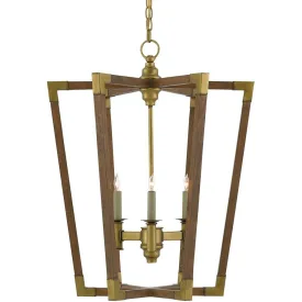 Chateau Wood Chandelier, Small