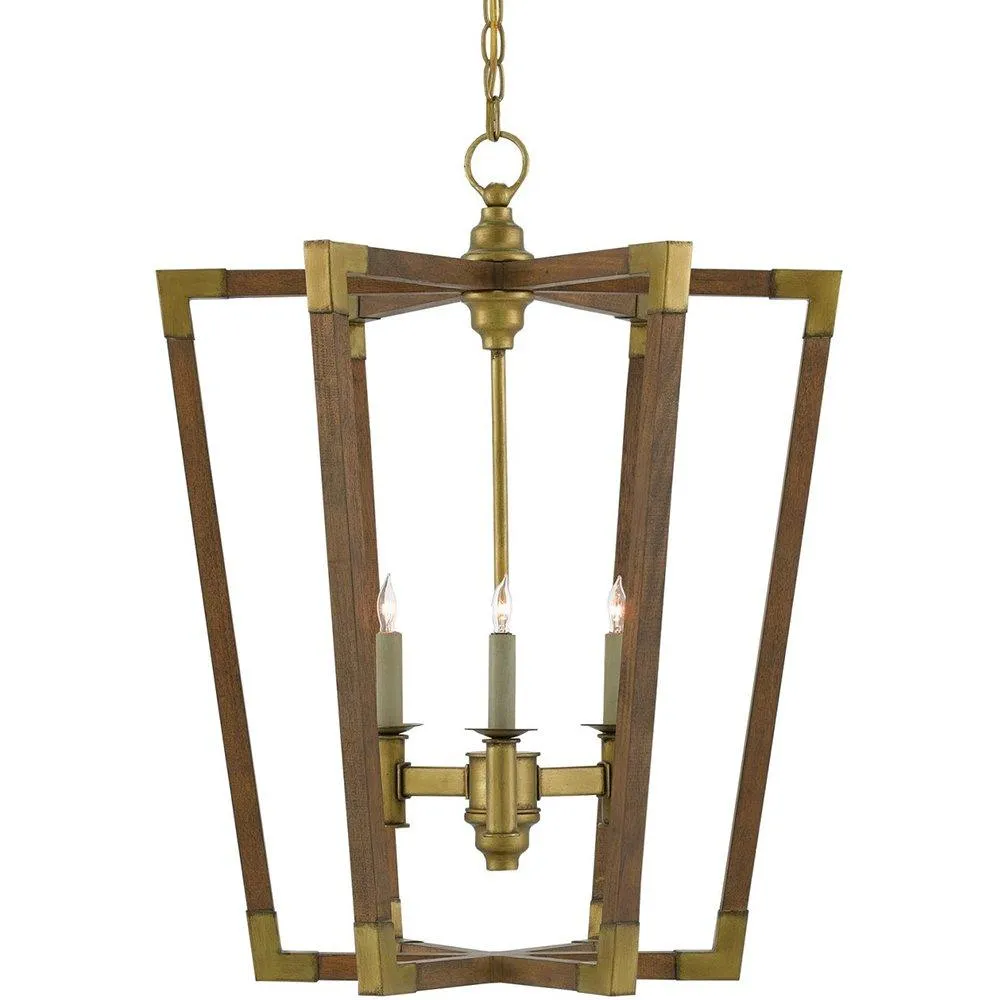 Chateau Wood Chandelier, Small