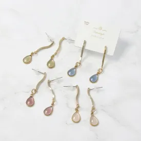 Clear Drop Earrings