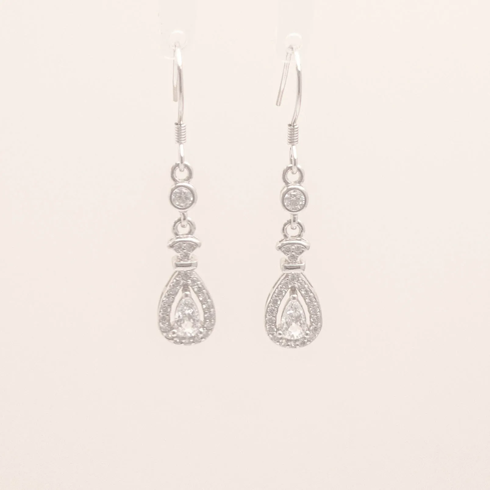 Dangling Crystal Money Pouch Earrings