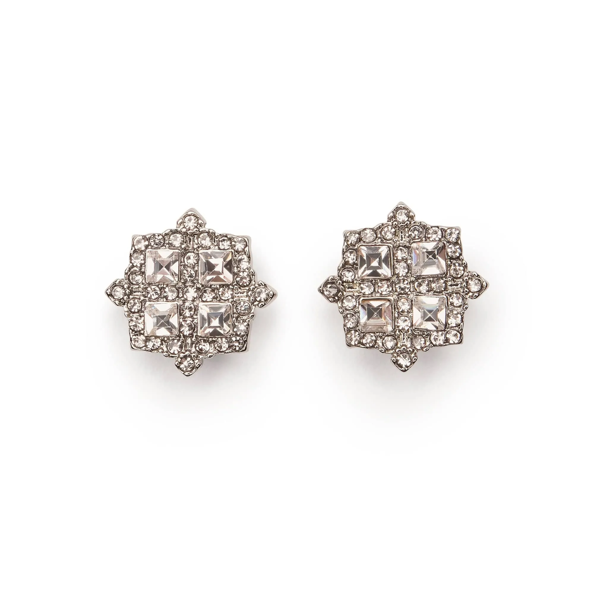 Diamante Cluster Earring: Crystal Stud Earring