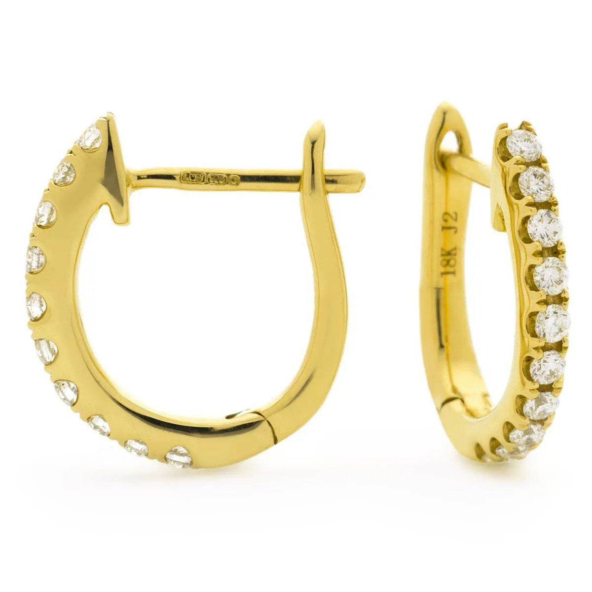 DIAMOND HOOP EARRINGS IN 18K YELLOW GOLD