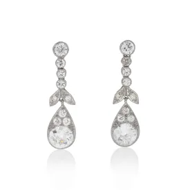 Diamond Pendant Earrings