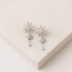 Etoile Star Drop Earrings Silver