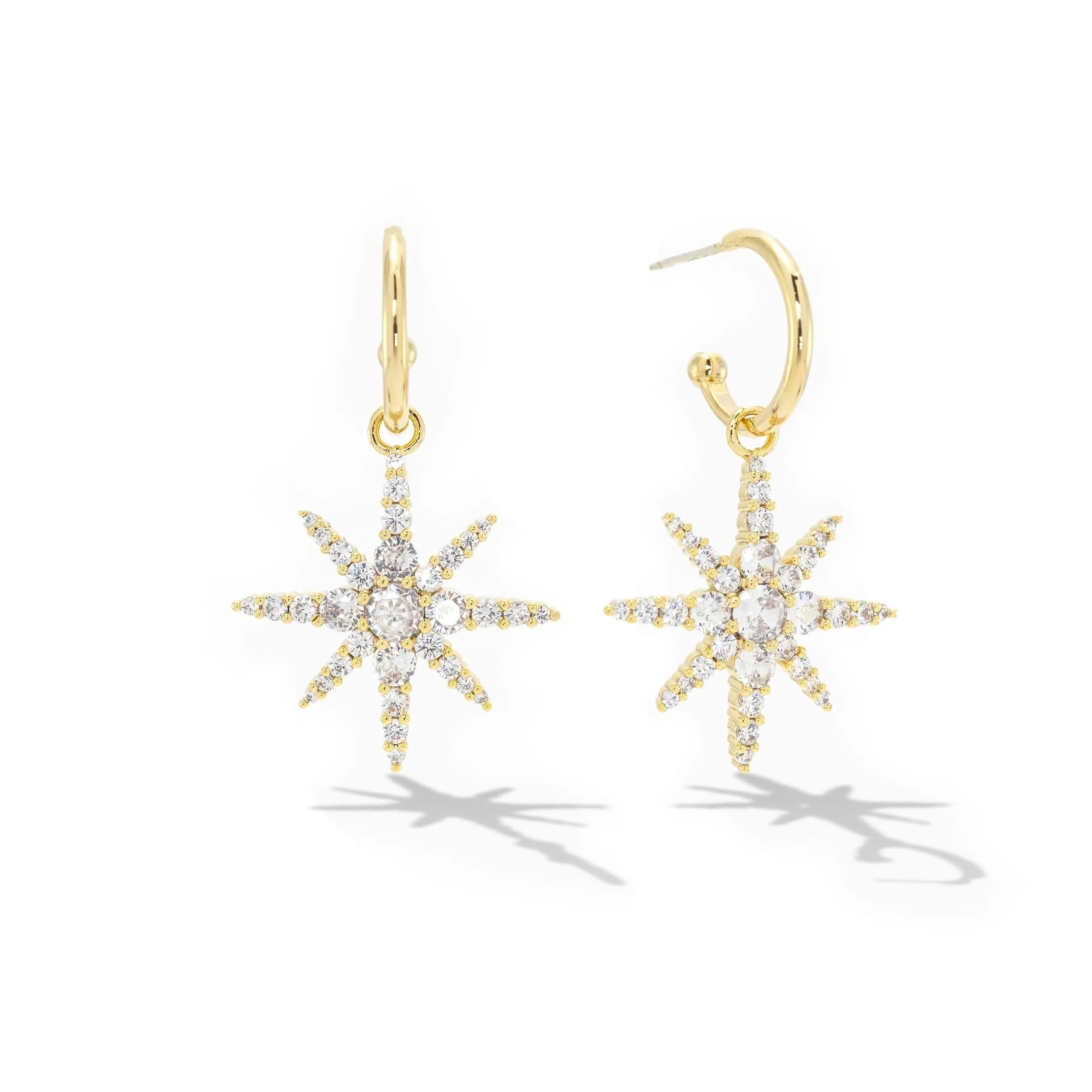 Etoile Star Hoop Earrings Gold