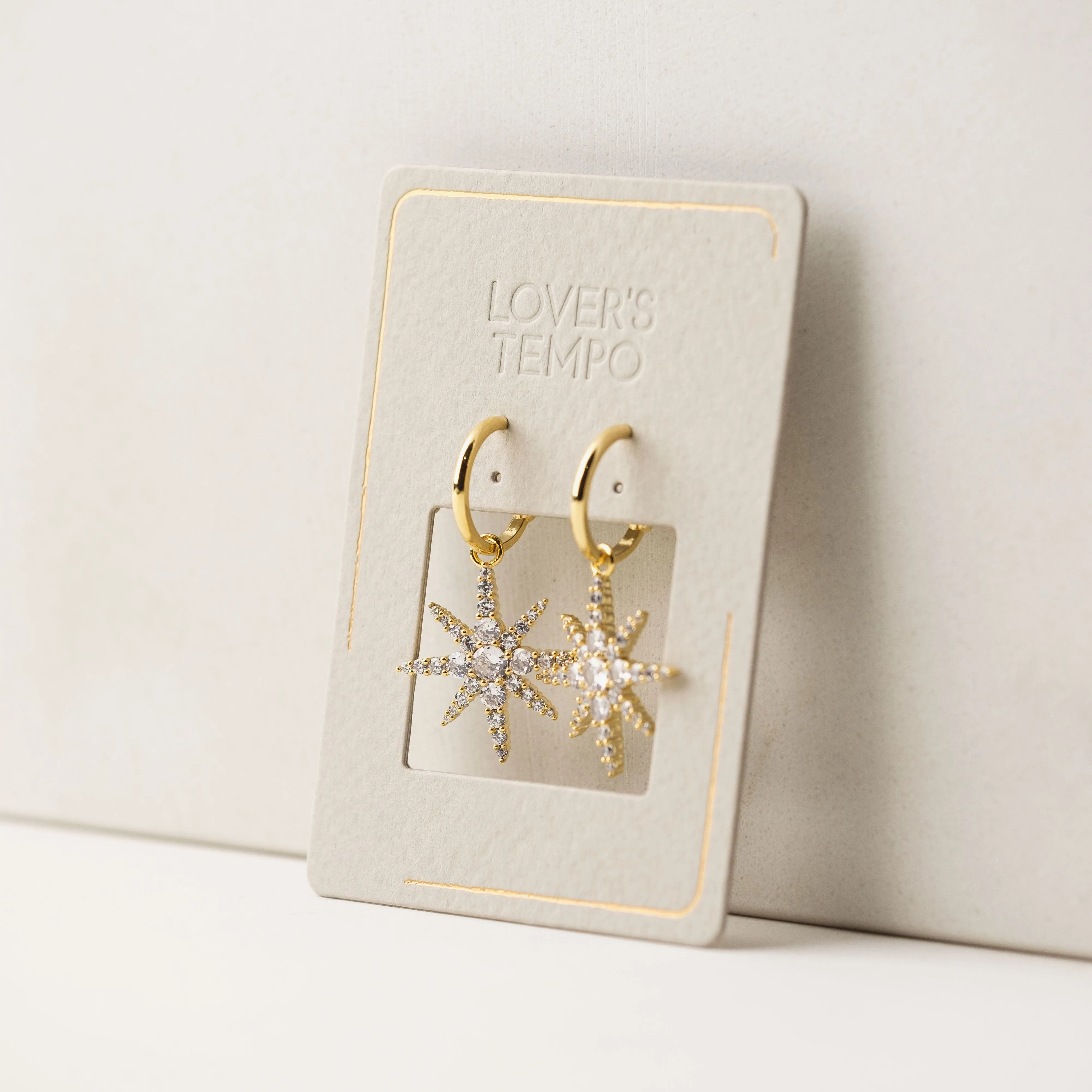 Etoile Star Hoop Earrings Gold