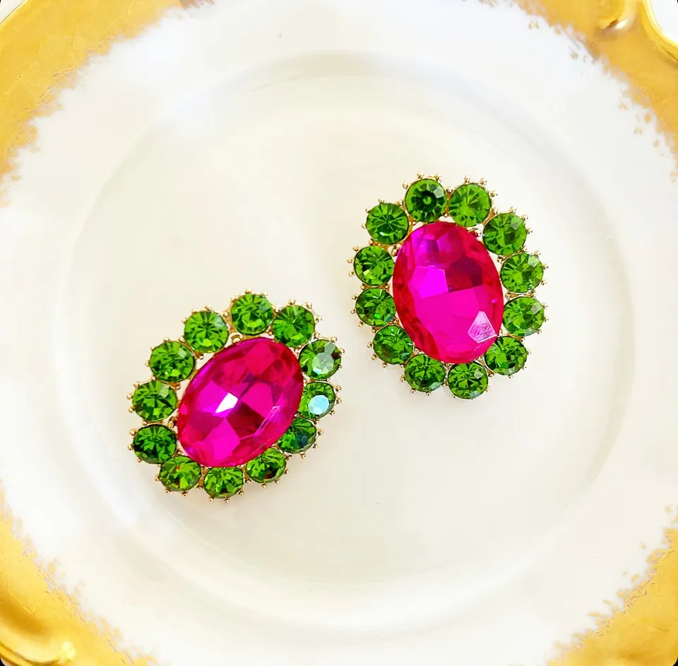 Fabulous pierced oval statement earrings