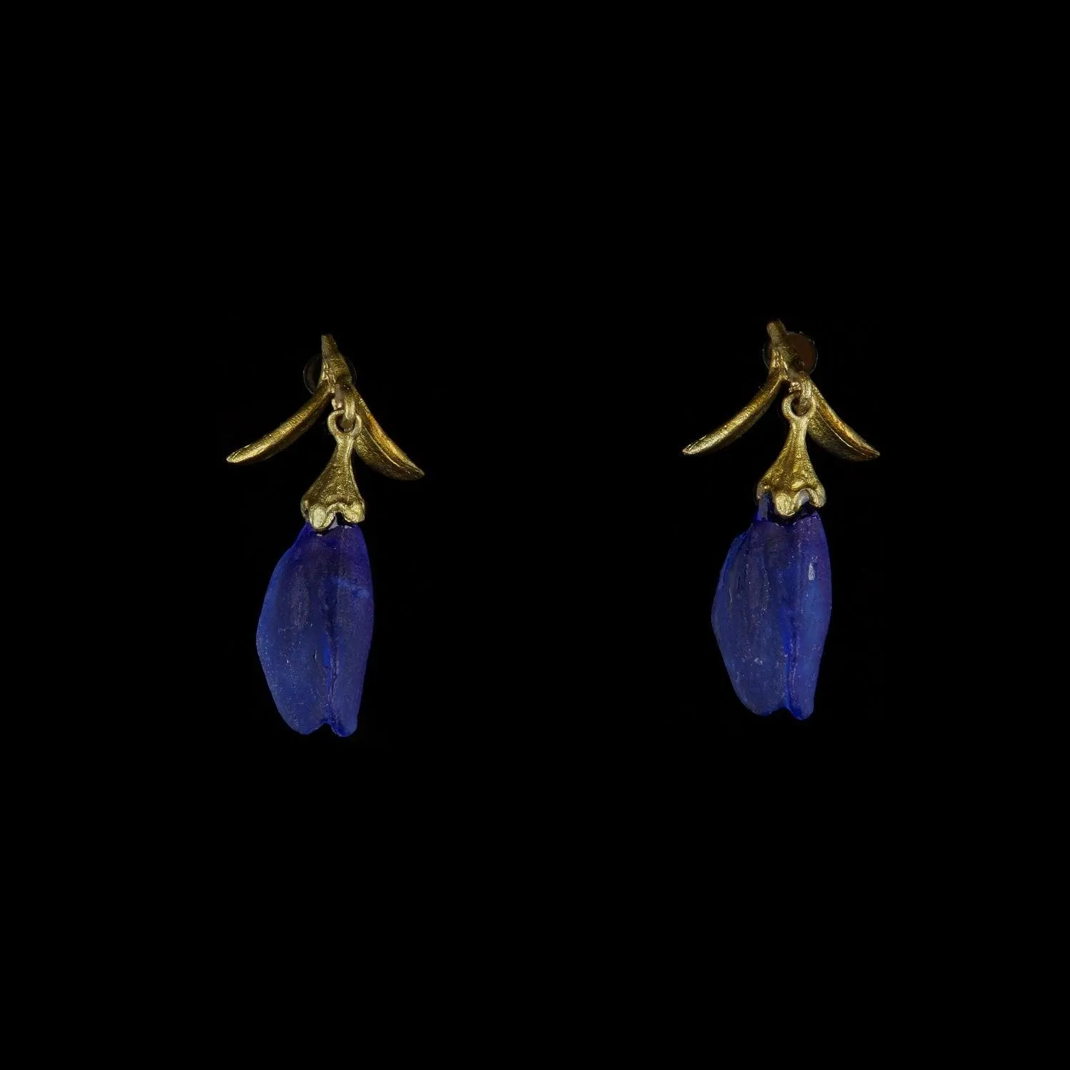 False Indigo Earring - Large Glass Bud Post