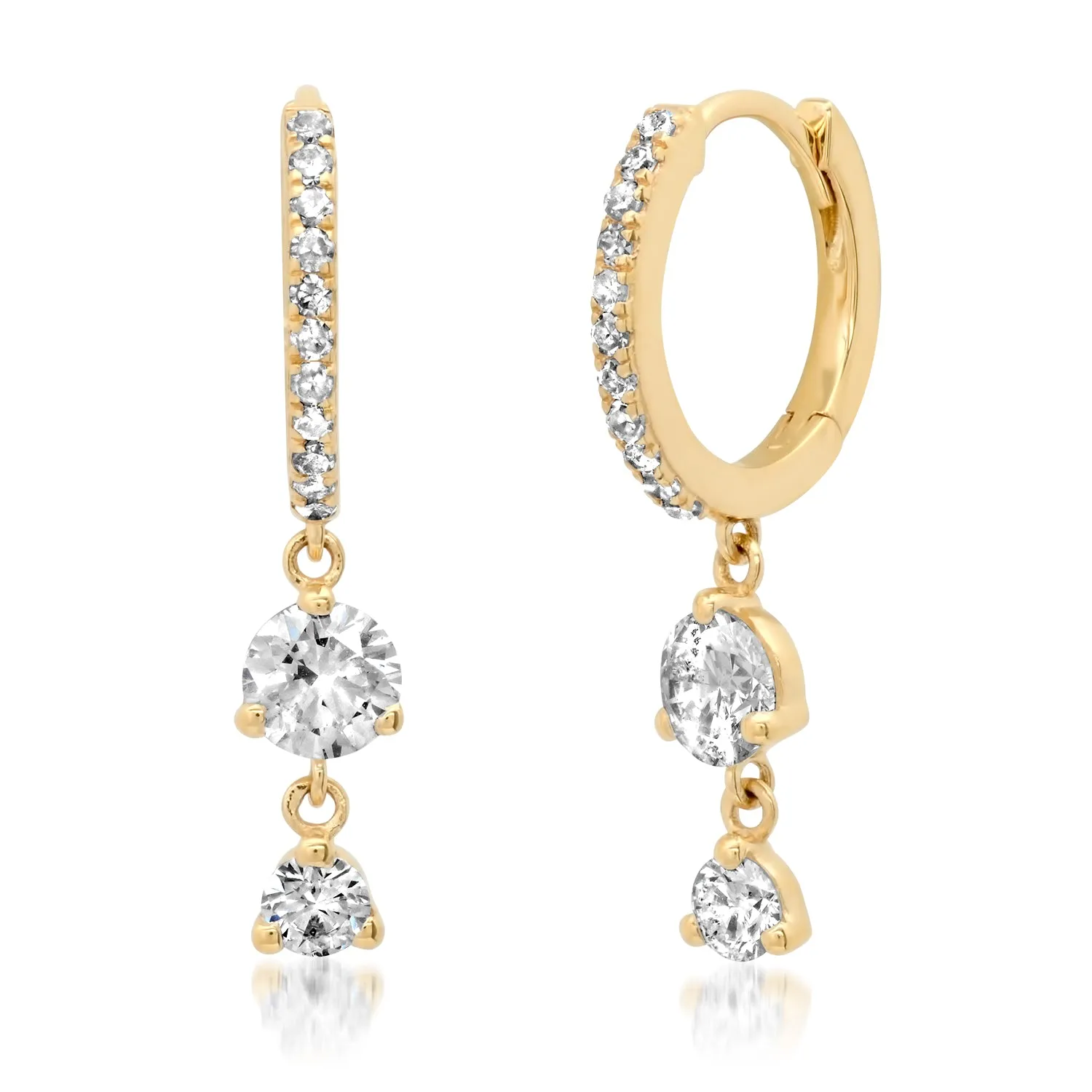 Floating Diamond Drop Earrings