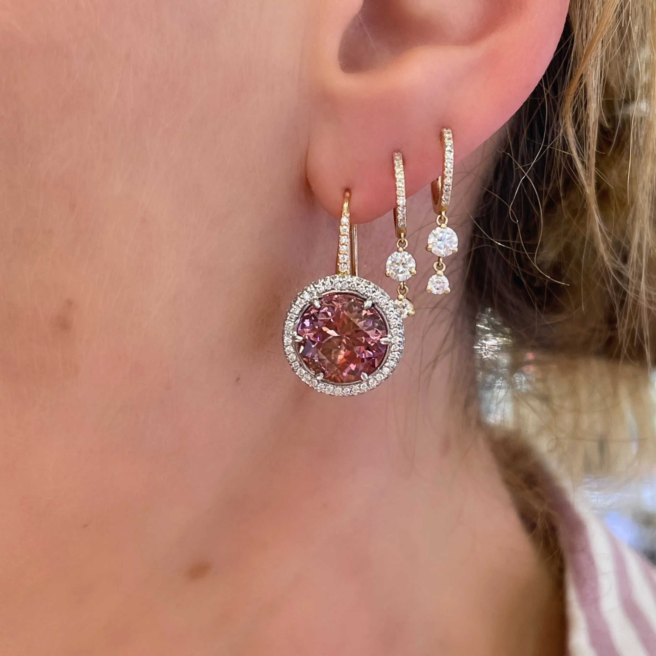 Floating Diamond Drop Earrings