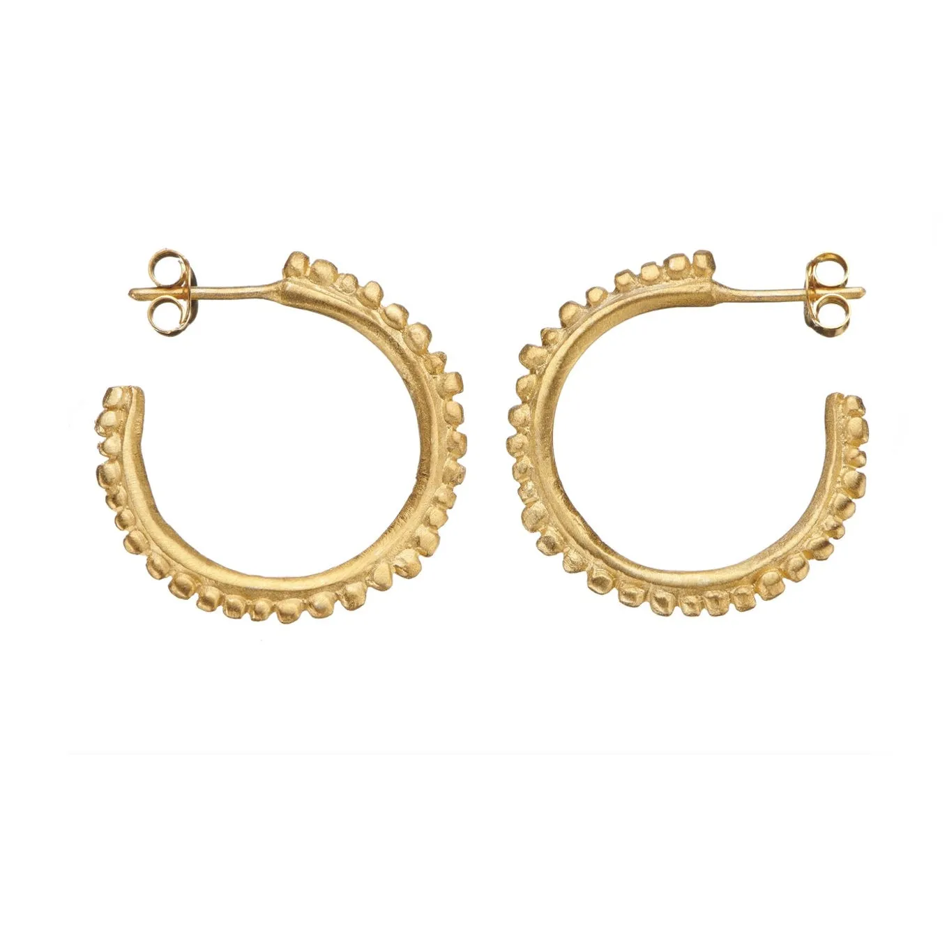 Flora Halo Gold Hoops Medium - Shabana Jacobson