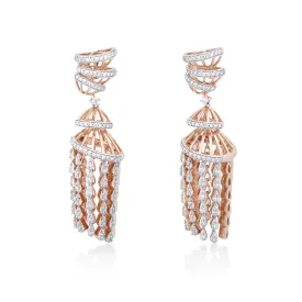 Freeflowing Pirouette Diamond Earrings