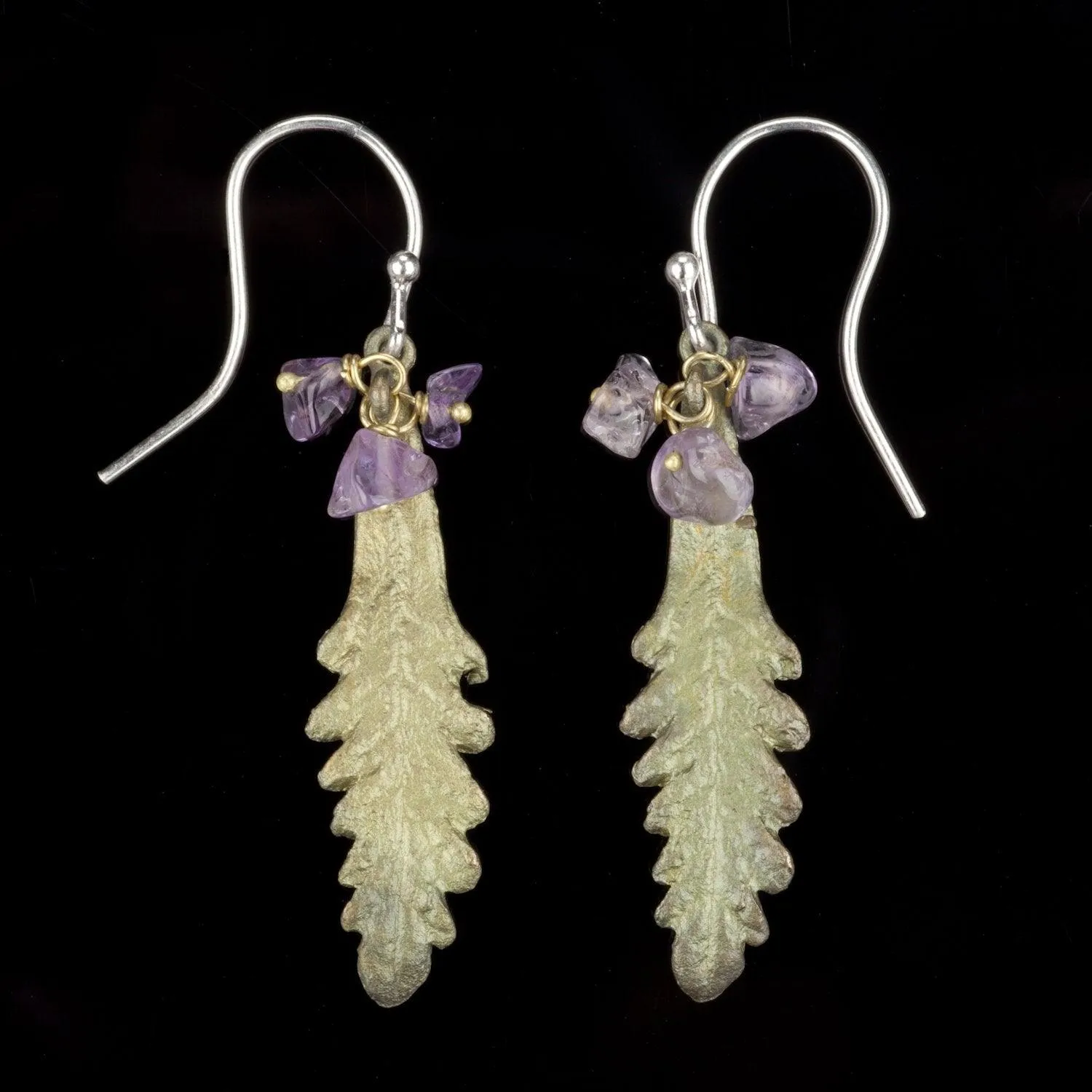 French Lavender Earrings - Amethyst Wire