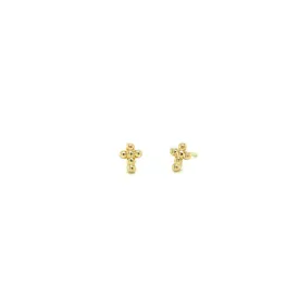 FUSE by Roset - Bubble 10K Gold Cross Earring