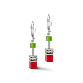 GeoCUBE® Iconic earrings red-green