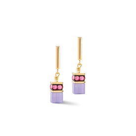 GeoCUBE® Iconic Layer earrings gold-rainbow