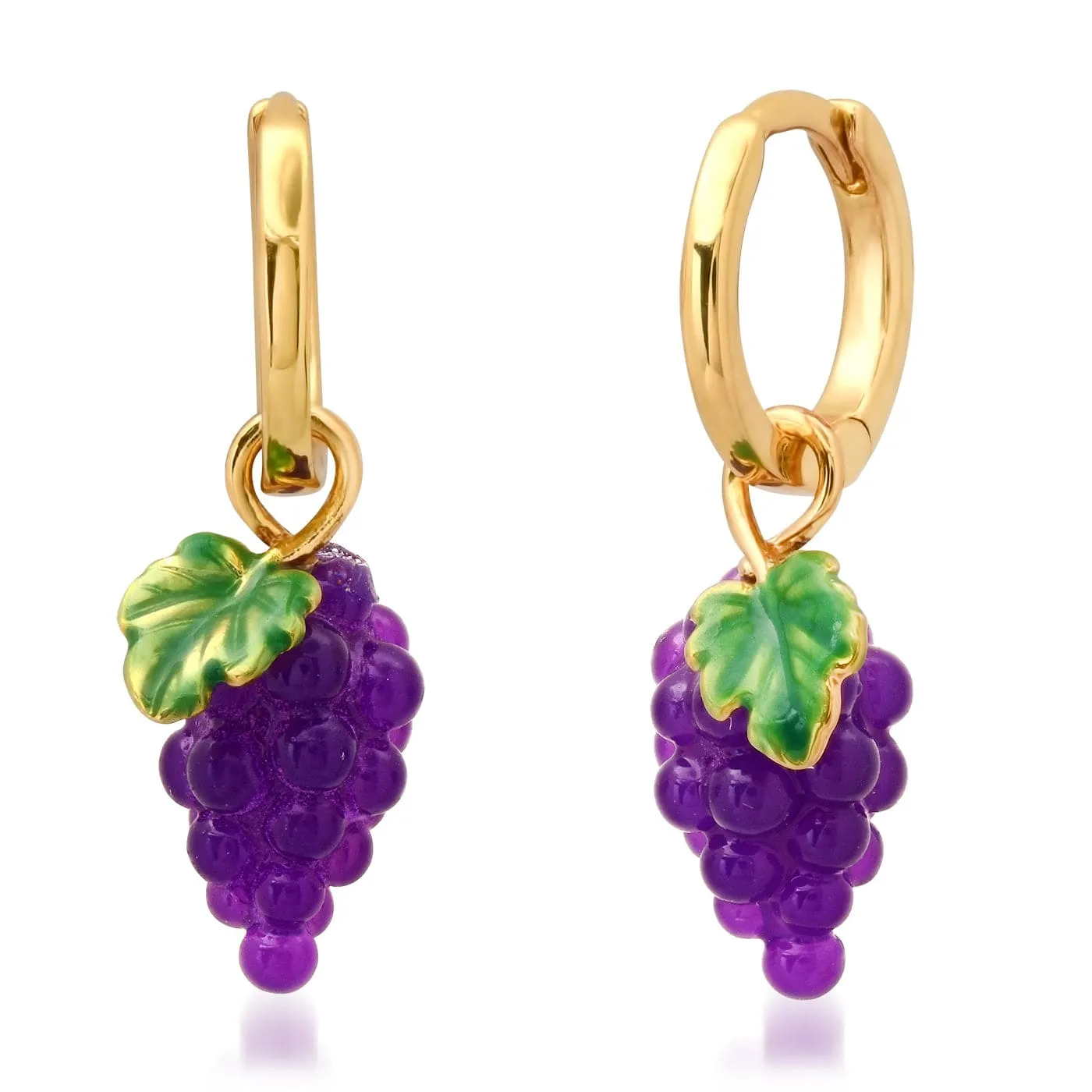 Grape Cluster Huggie Earrings