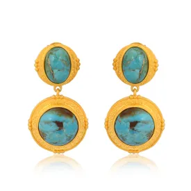 Island Hopping Drop Earrings - Turquoise