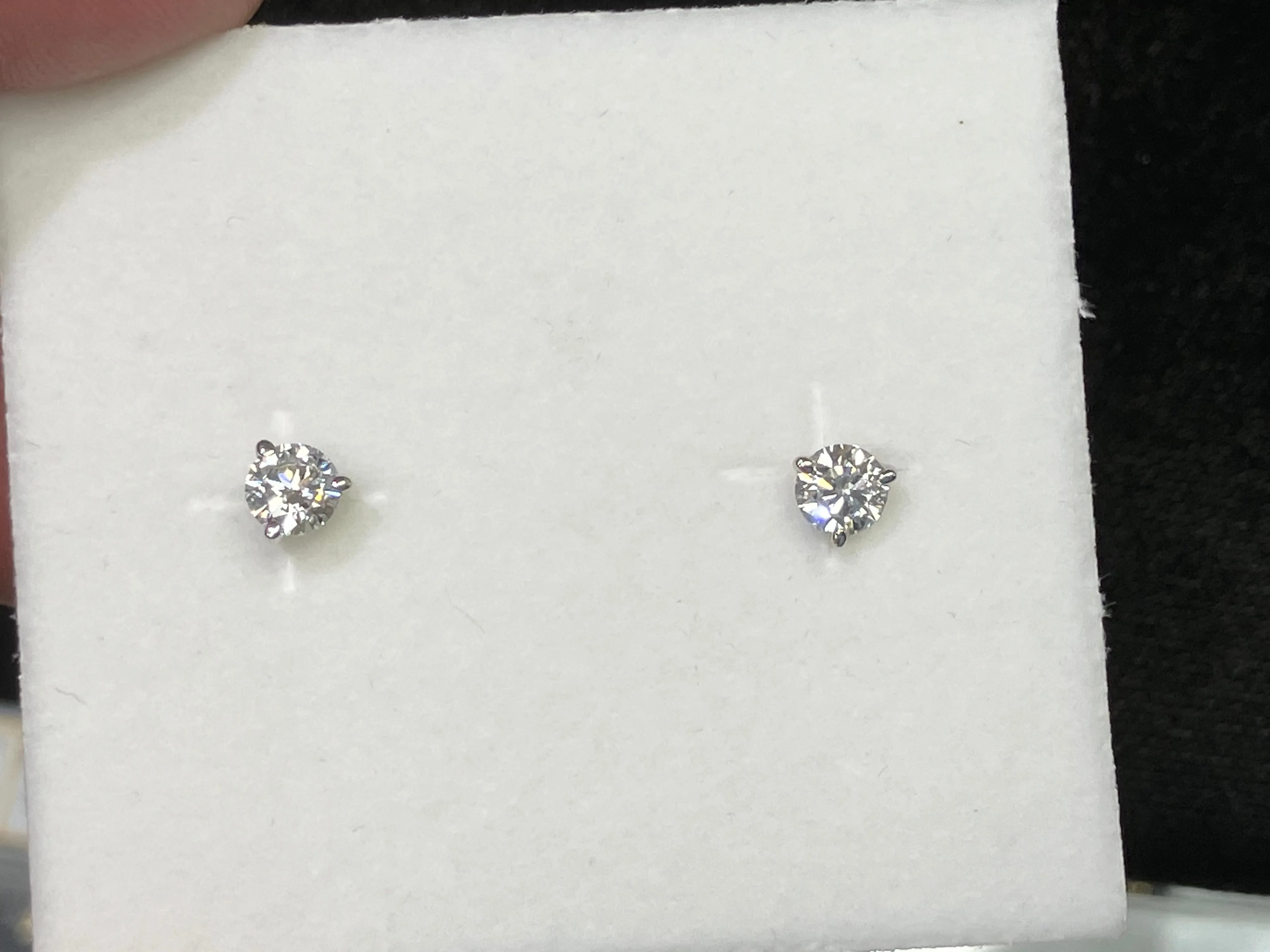 Lab Grown Diamond Stud Earrings 1.02 Carats