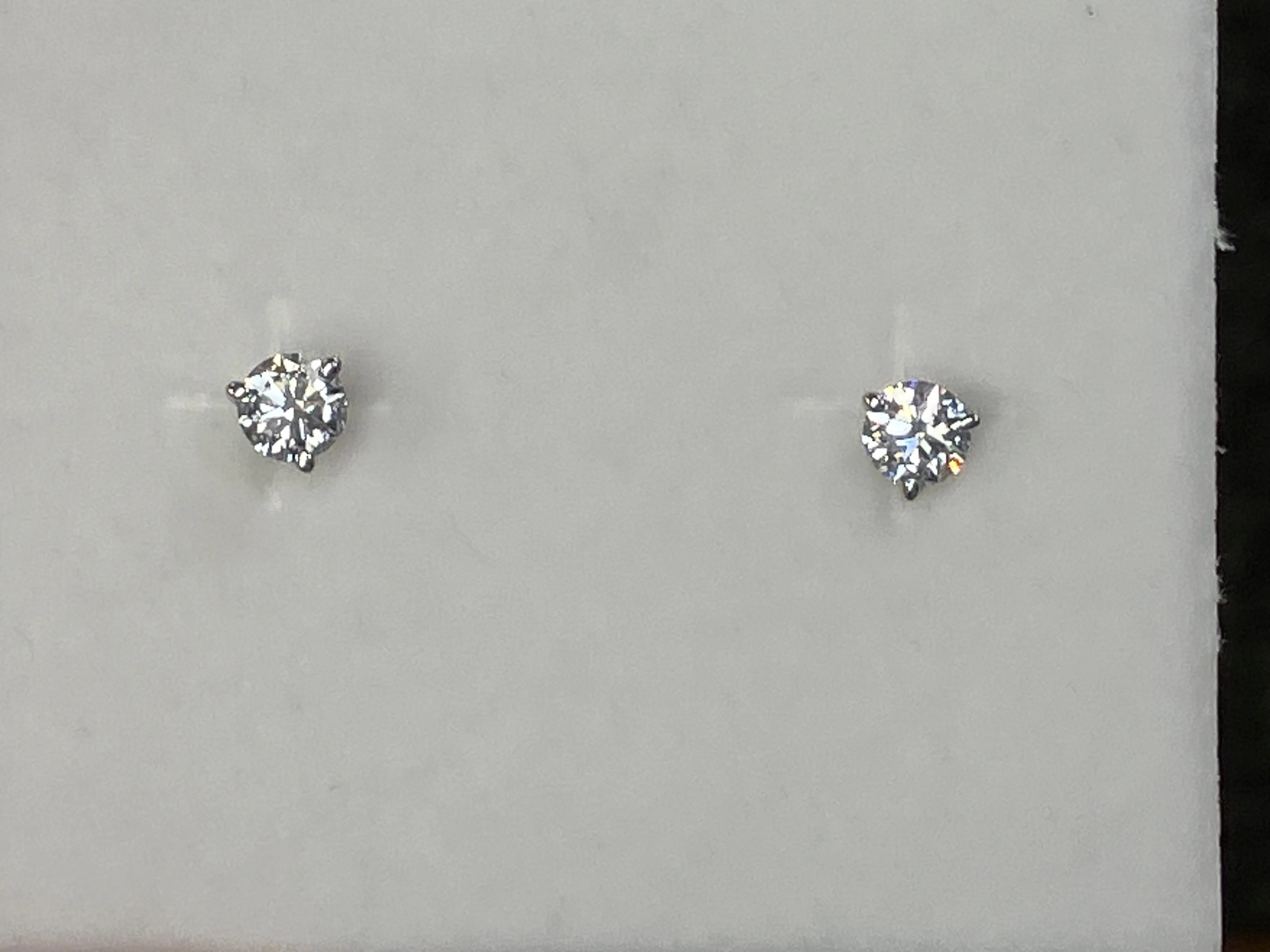 Lab Grown Diamond Stud Earrings 1.02 Carats