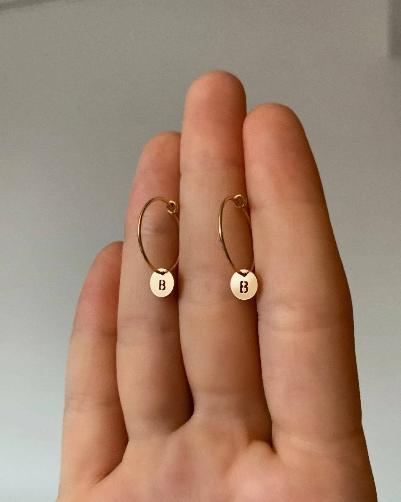 Letter Hoop Earrings