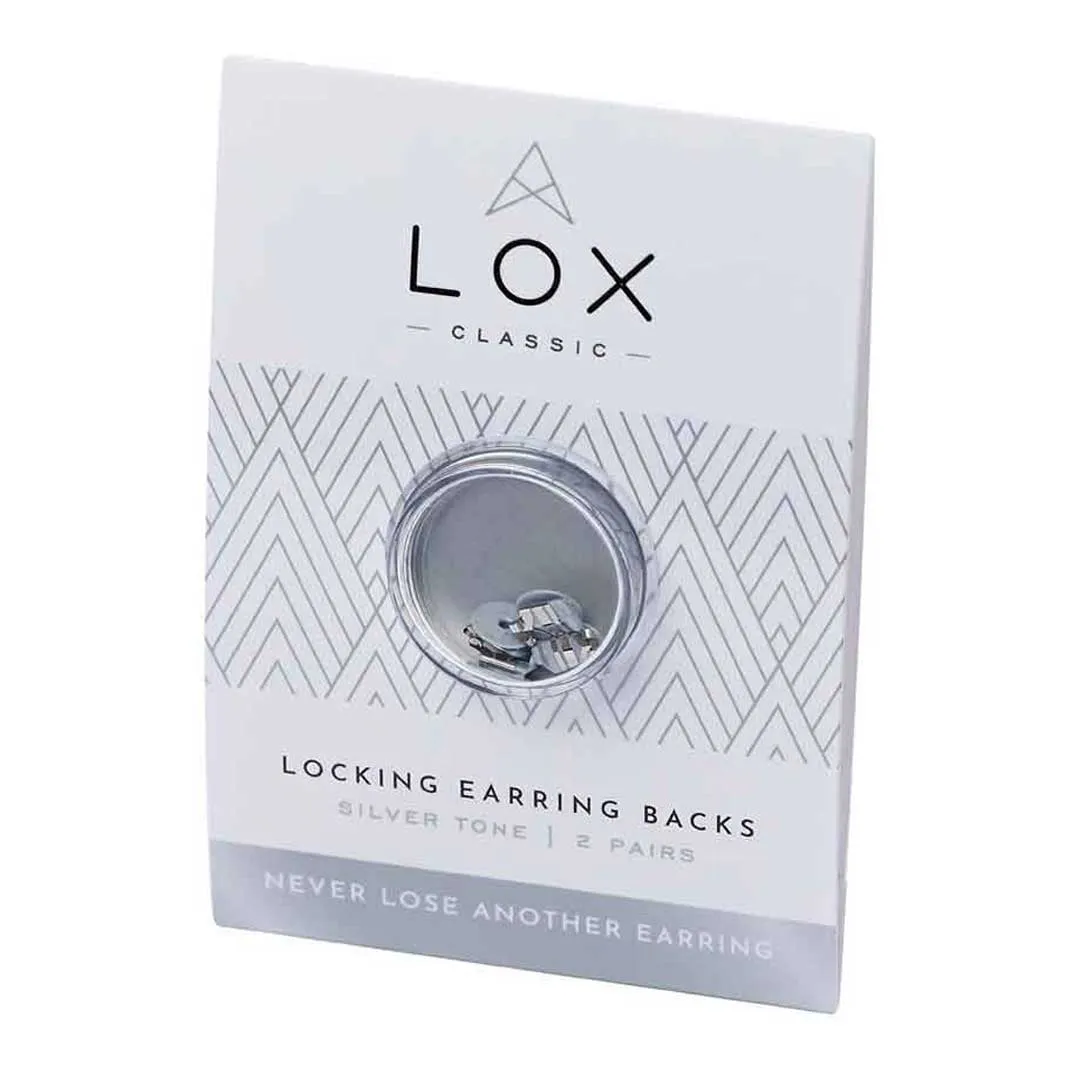 Premium LOX Silver Secure Lock Earring Backs