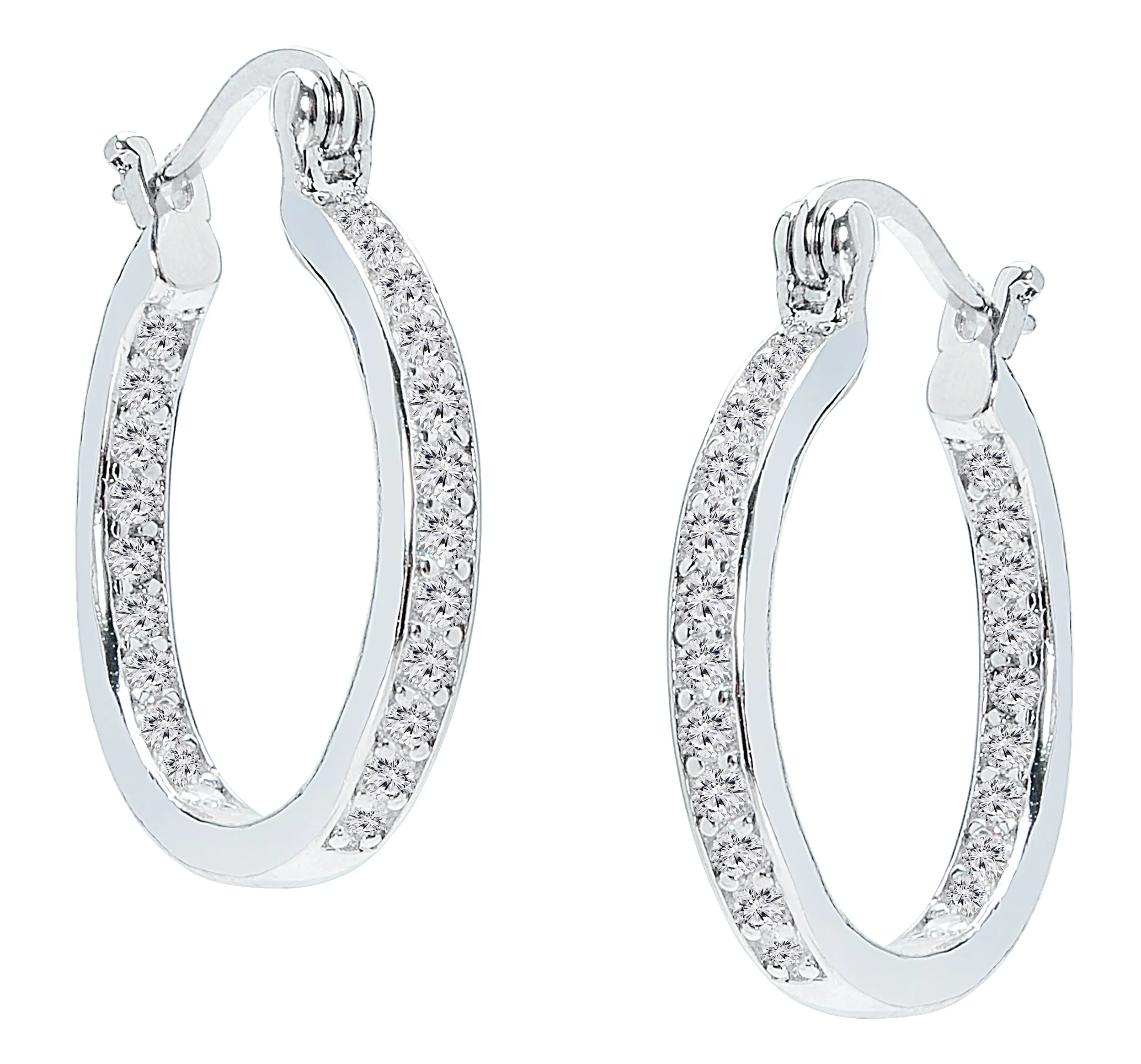 Margot 18k White Gold Plated Hoop Earrings