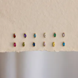 Marquise Birthstone Studs