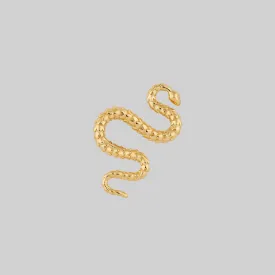 MINERVA. Snake Stud Earring - Gold