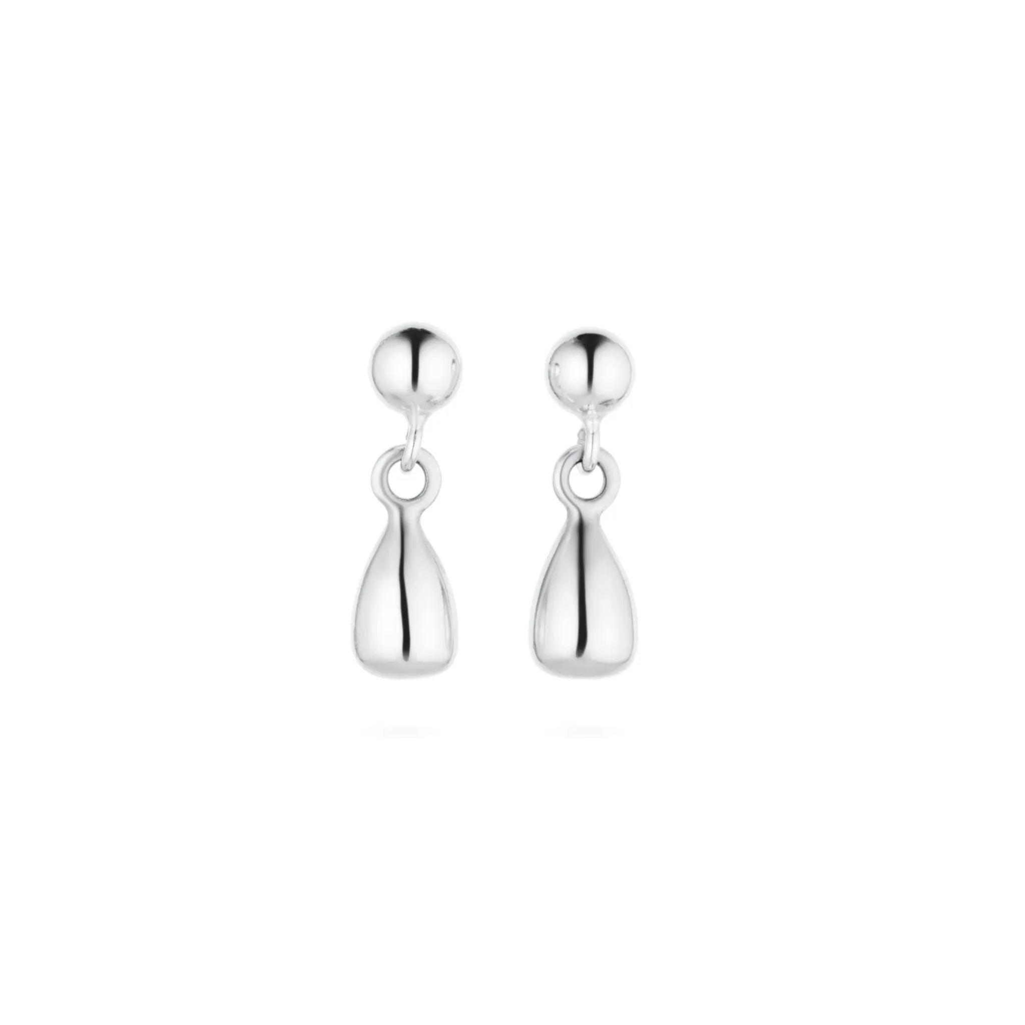 Mini Teardrop Stud Earrings - Sterling Silver