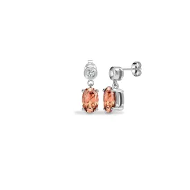 MORGANITE DROP EARRINGS IN 9K WHITE GOLD