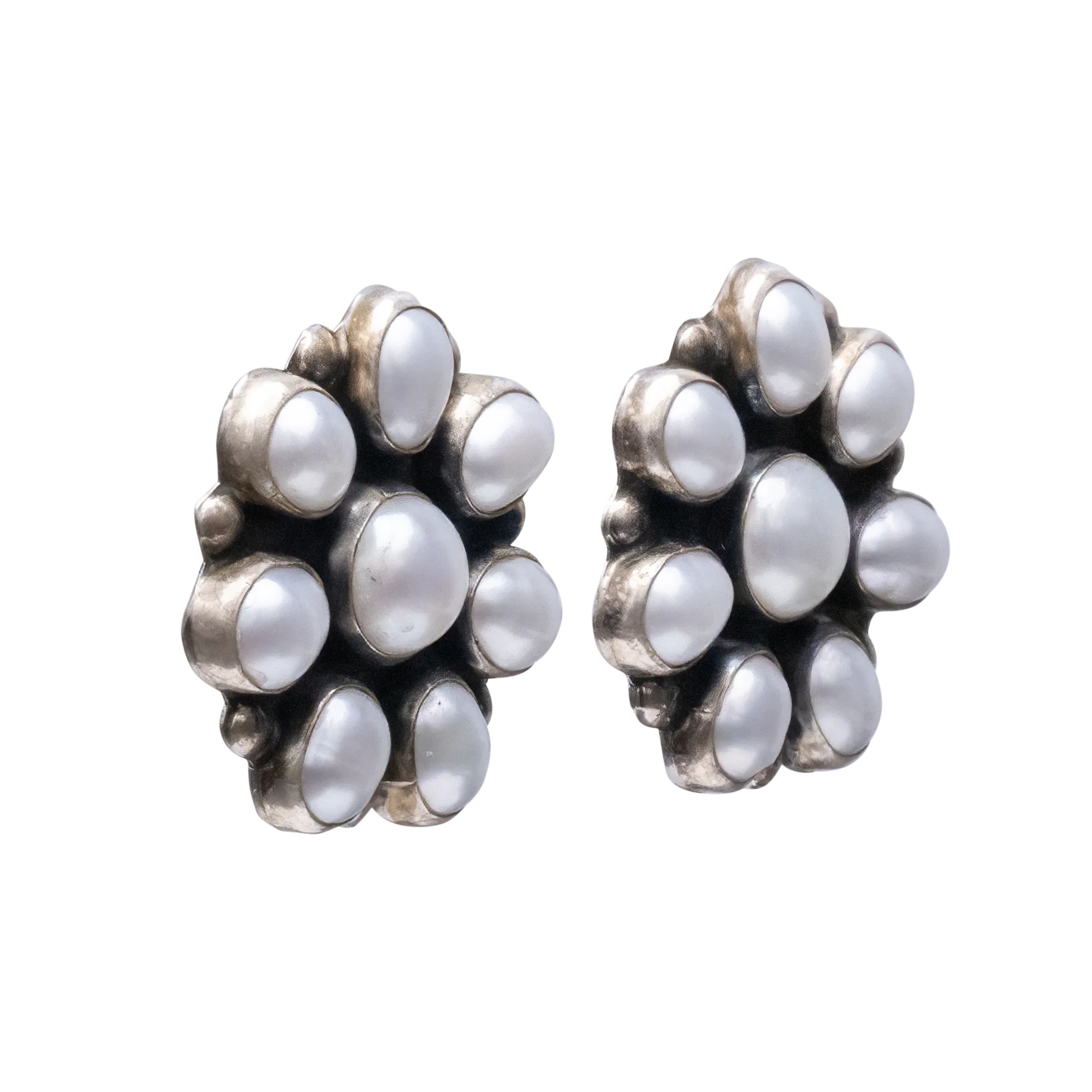 Mother of Pearl Cluster Flower Earrings | Michael Perry