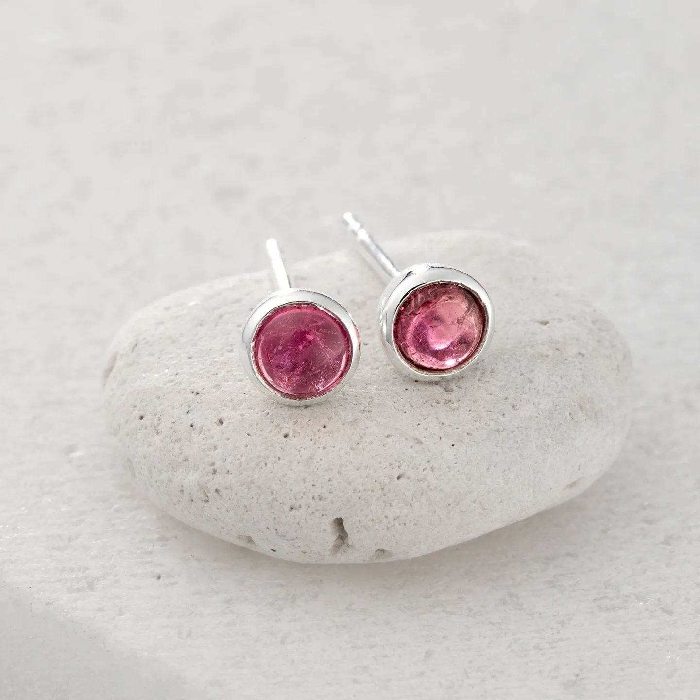 October Birthstone Earrings (Pink Tourmaline)