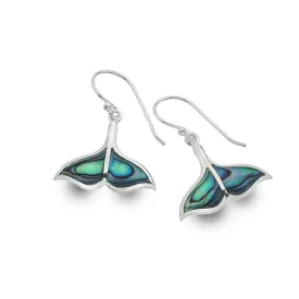 Paua Shell Whale's Tail Earrings