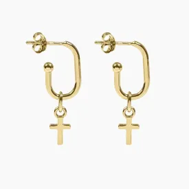 Roma Cross Earrings (Gold)