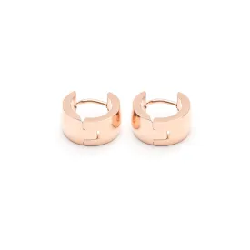 Rose Gold Wide Smooth Huggie