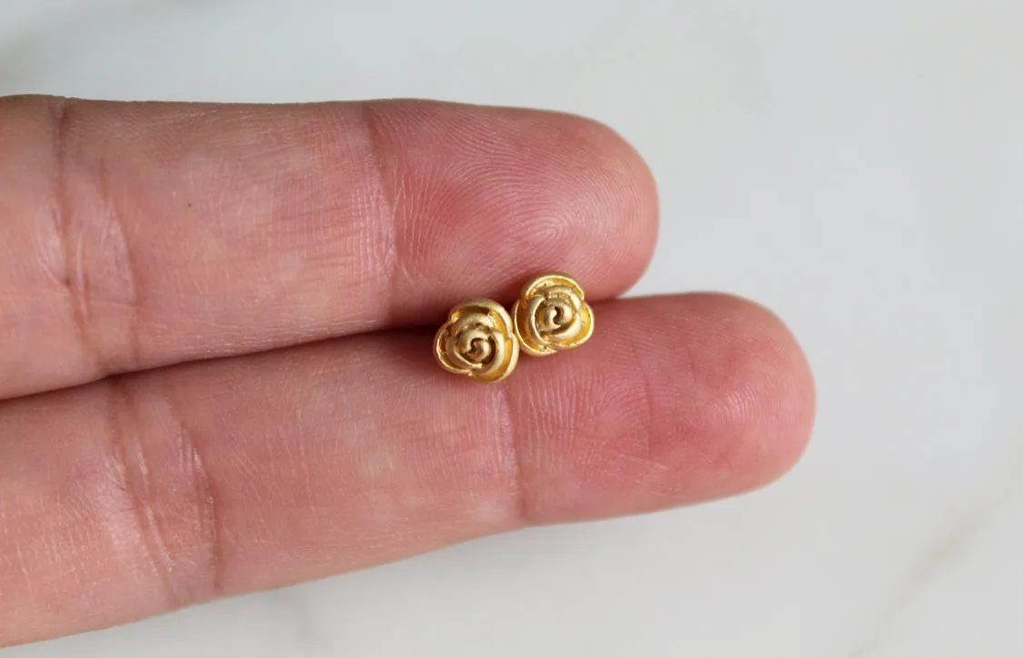 Rosebud Stud Earrings